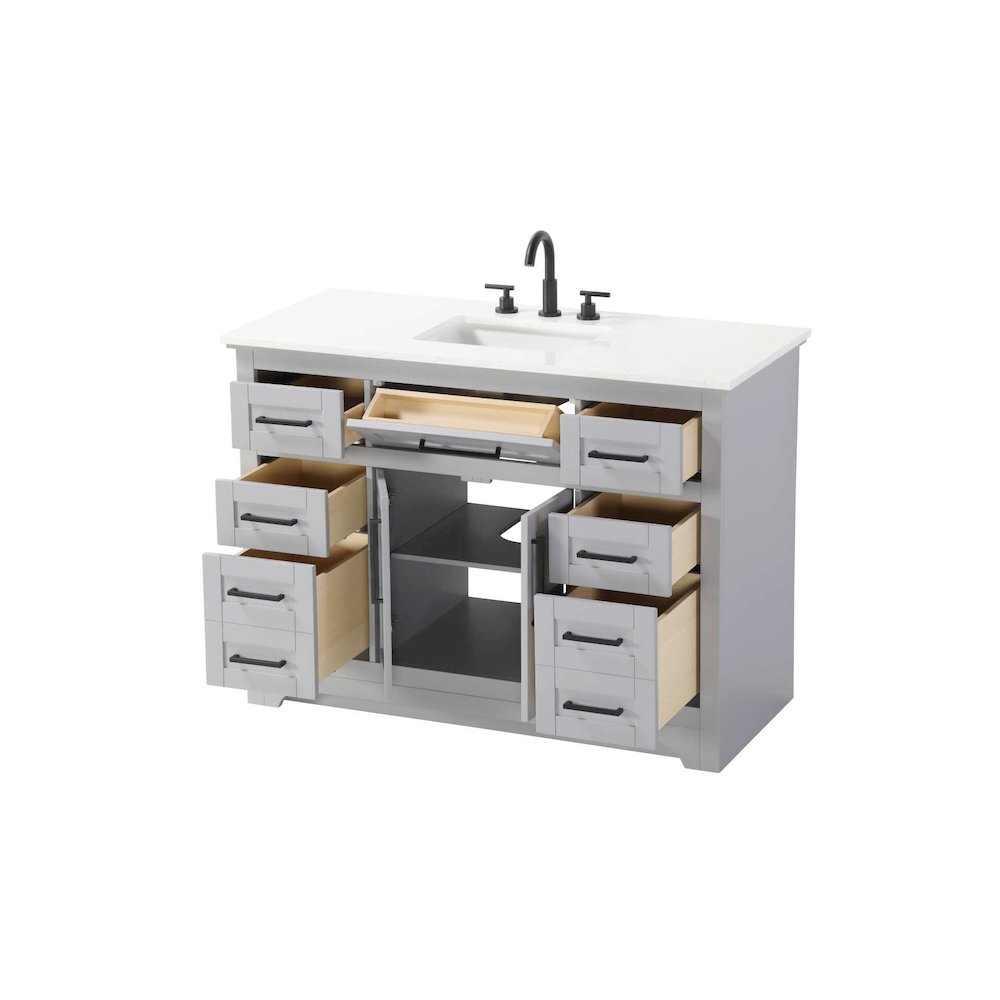 48 inch Single Bathroom Vanity in Grey. Picture 2
