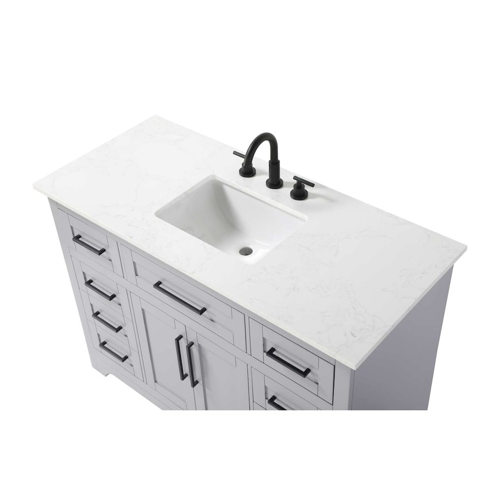 48 inch Single Bathroom Vanity in Grey. Picture 3