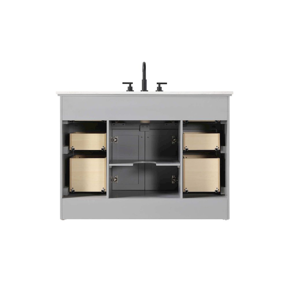 48 inch Single Bathroom Vanity in Grey. Picture 7