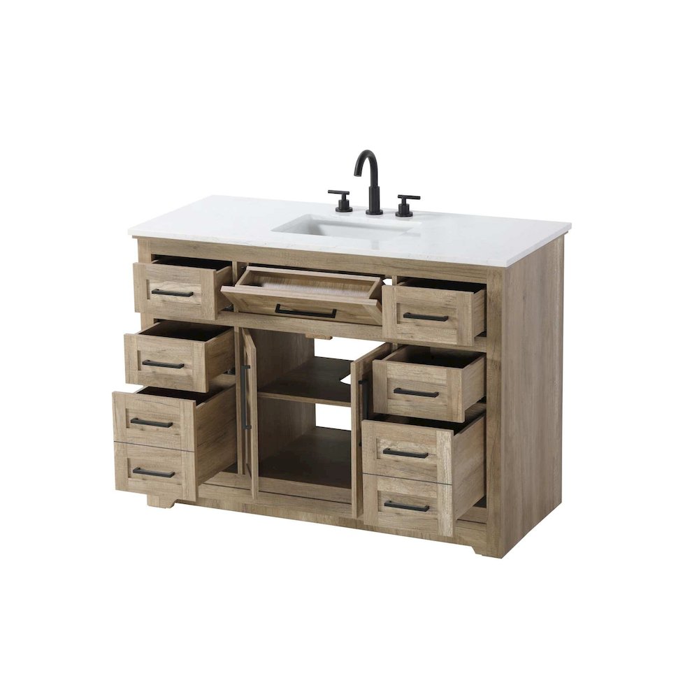 48 inch Single Bathroom Vanity in Natural oak. Picture 2