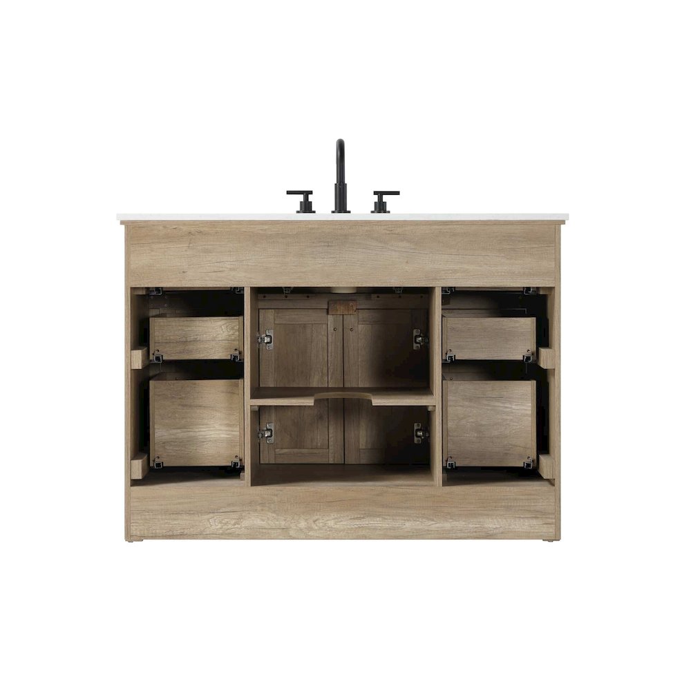 48 inch Single Bathroom Vanity in Natural oak. Picture 7