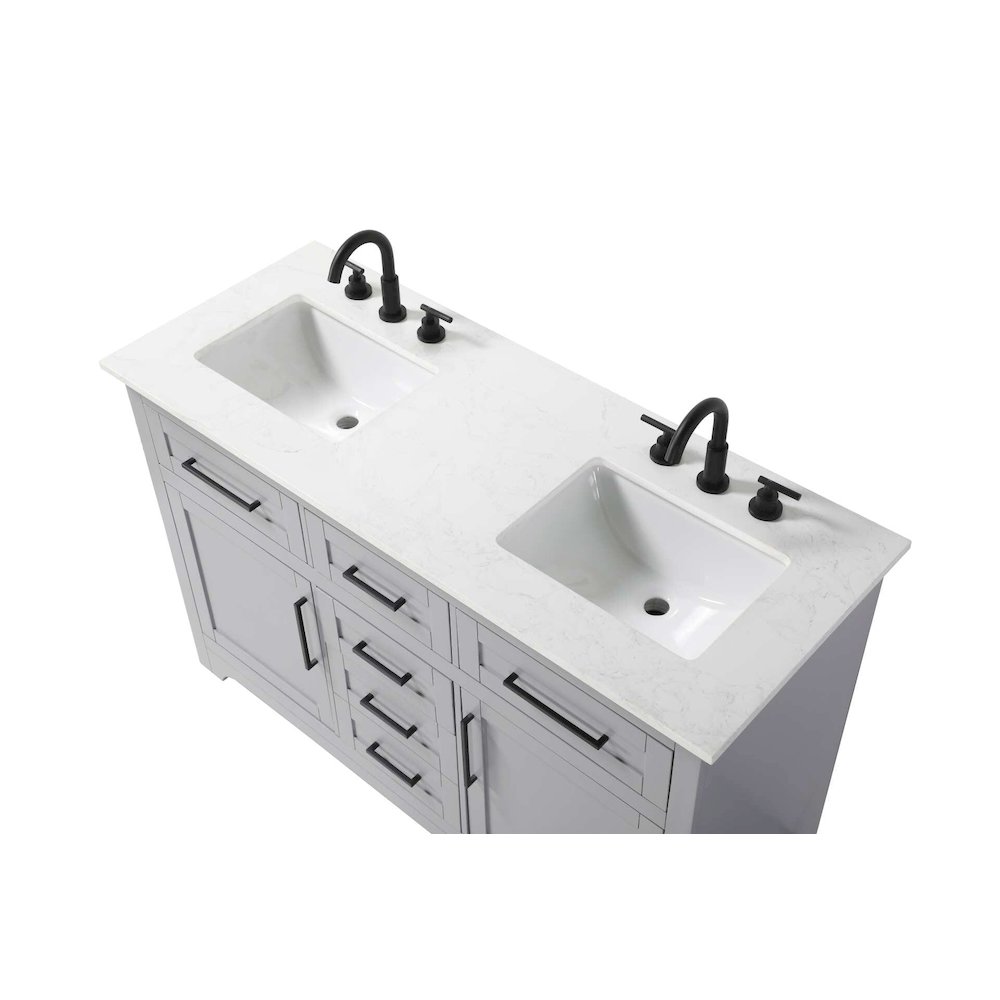 54 inch Double Bathroom Vanity in Grey. Picture 3