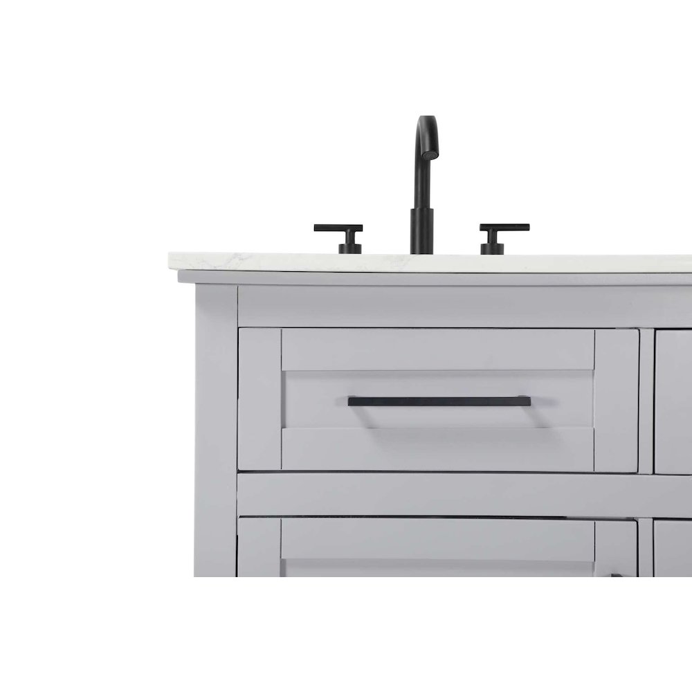54 inch Double Bathroom Vanity in Grey. Picture 5