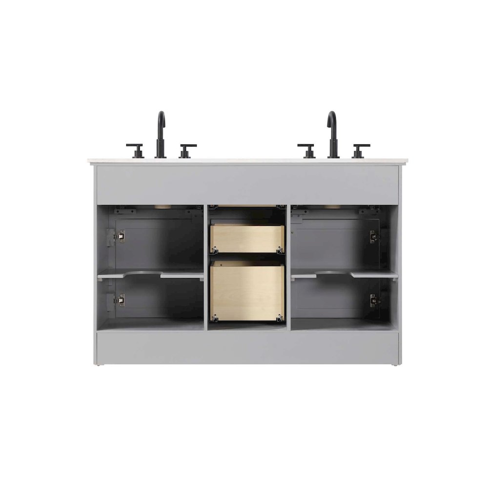 54 inch Double Bathroom Vanity in Grey. Picture 7