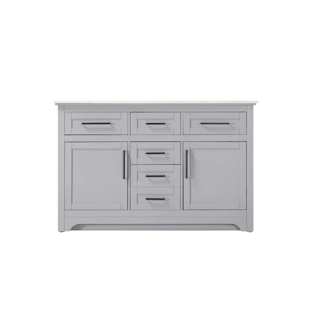 54 inch Double Bathroom Vanity in Grey. Picture 9