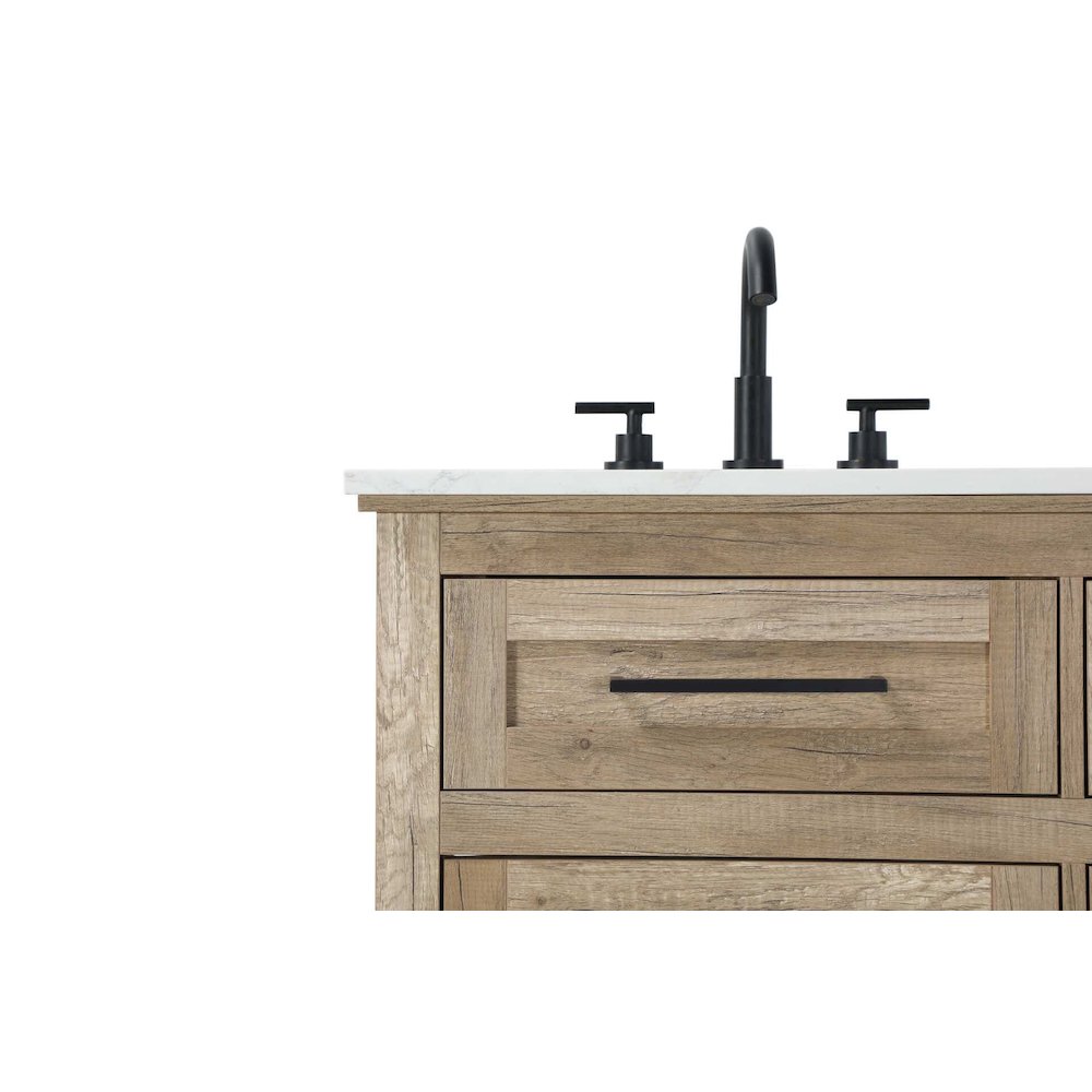 54 inch Double Bathroom Vanity in Natural oak. Picture 5