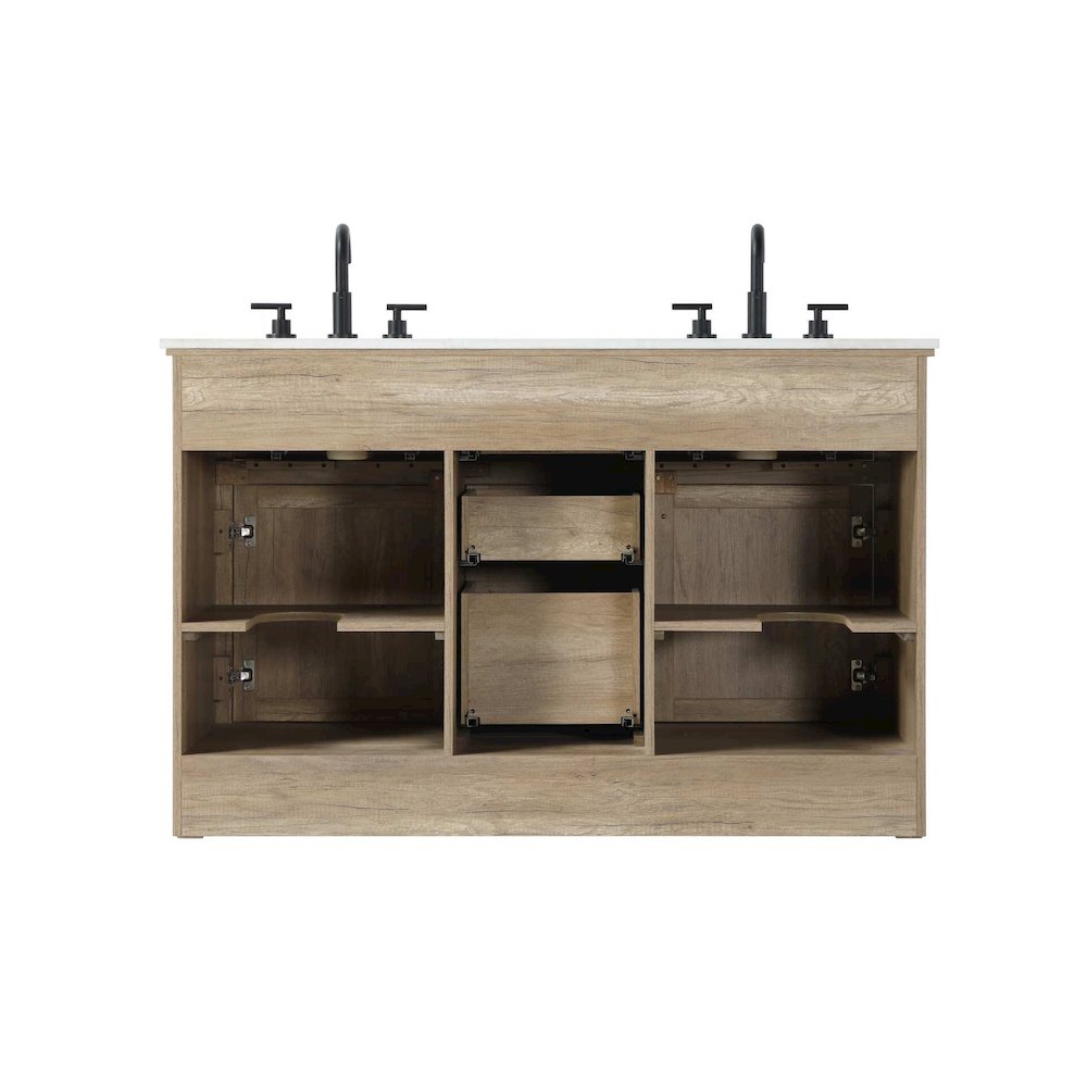 54 inch Double Bathroom Vanity in Natural oak. Picture 7