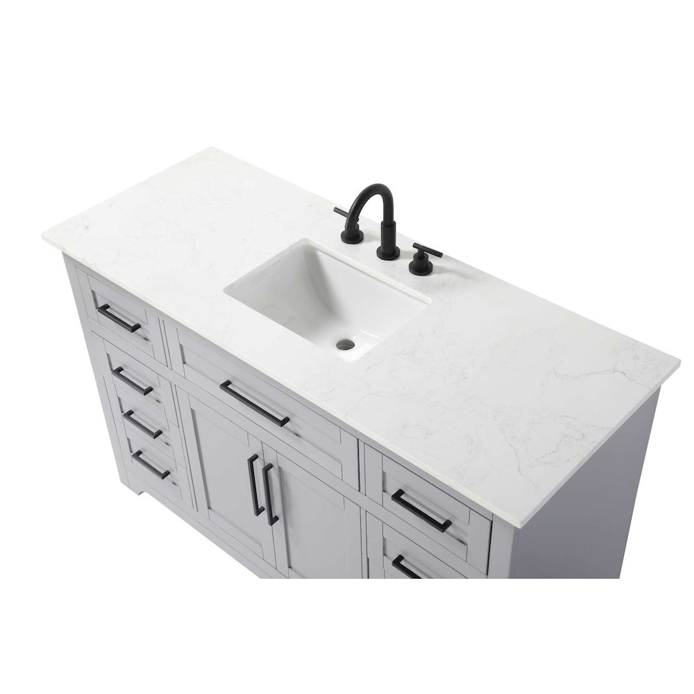 54 inch Single Bathroom Vanity in Grey. Picture 3