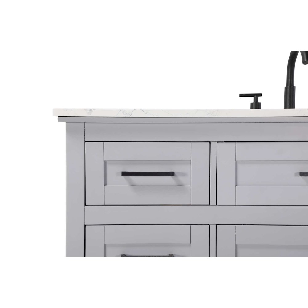 54 inch Single Bathroom Vanity in Grey. Picture 5