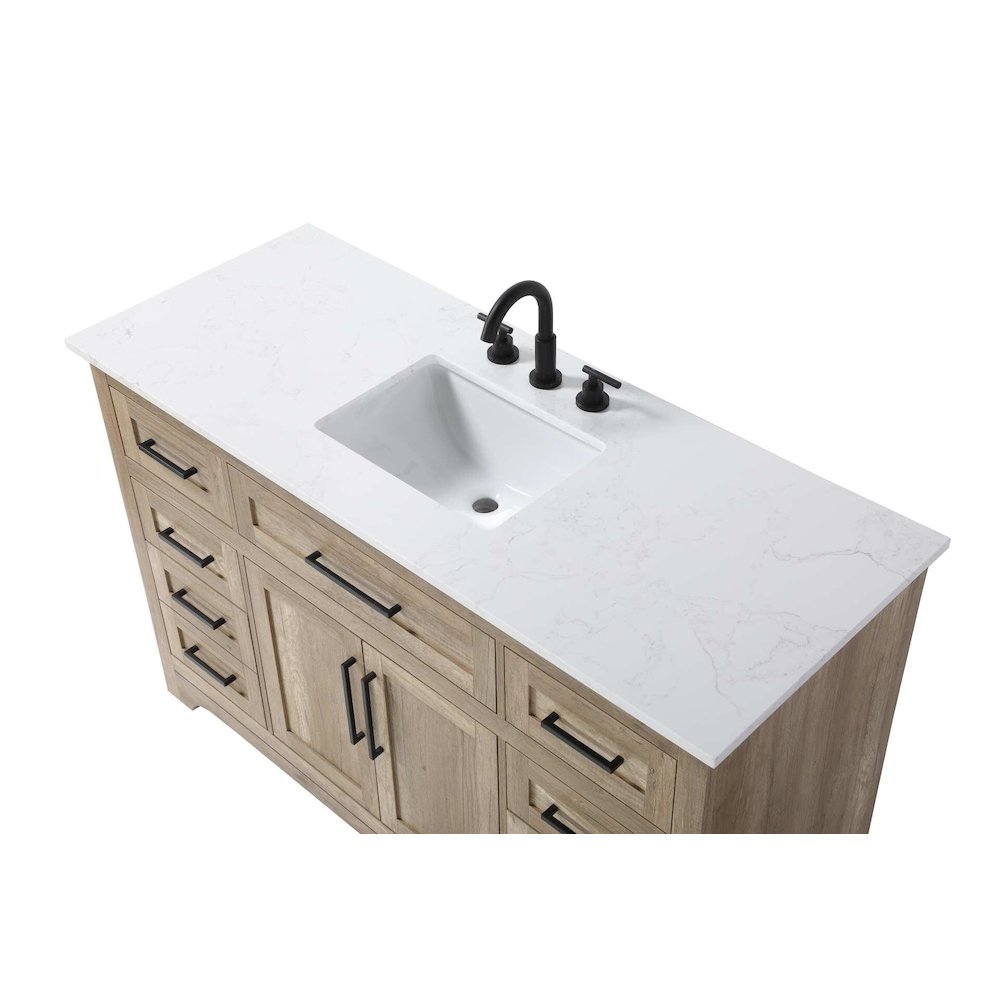 54 inch Single Bathroom Vanity in Natural oak. Picture 3