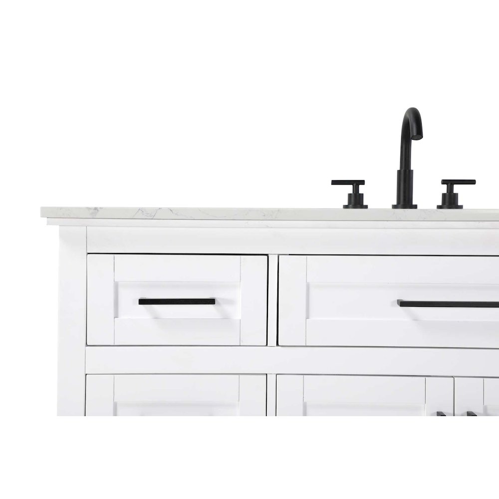 54 inch Single Bathroom Vanity in White. Picture 5
