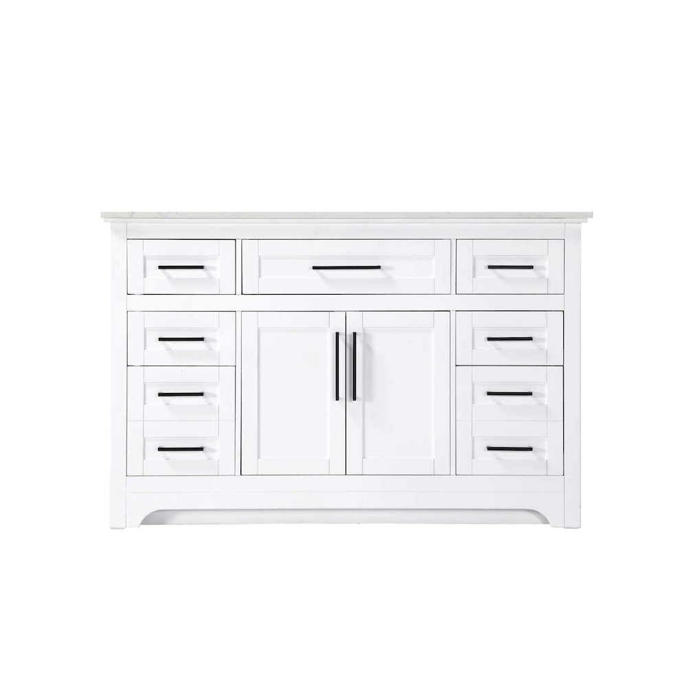 54 inch Single Bathroom Vanity in White. Picture 9