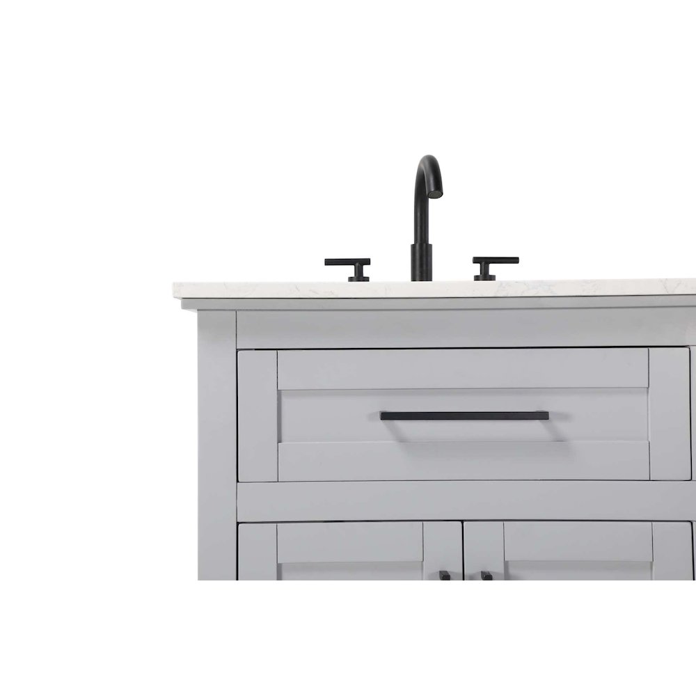 60 inch Double Bathroom Vanity in Grey. Picture 5