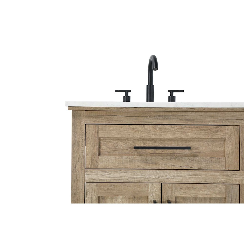 60 inch Double Bathroom Vanity in Natural oak. Picture 5