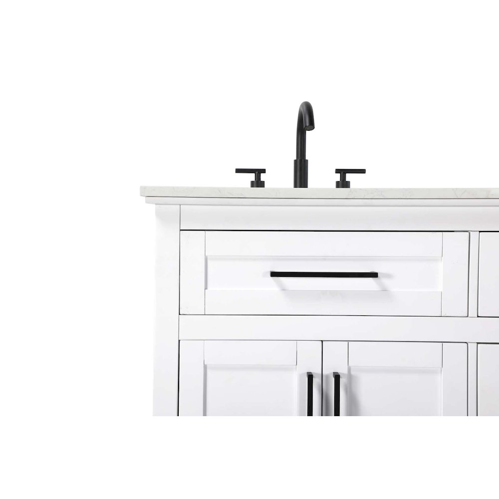 60 inch Double Bathroom Vanity in White. Picture 5