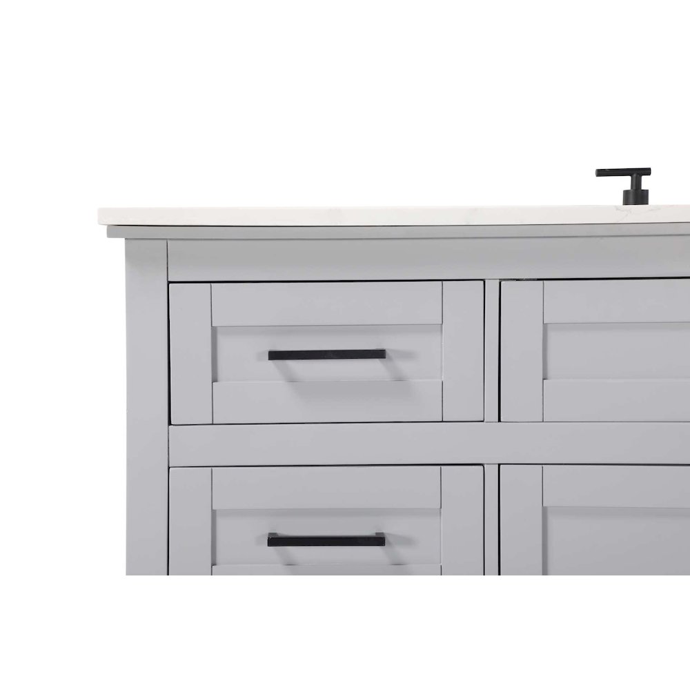 60 inch Single Bathroom Vanity in Grey. Picture 5
