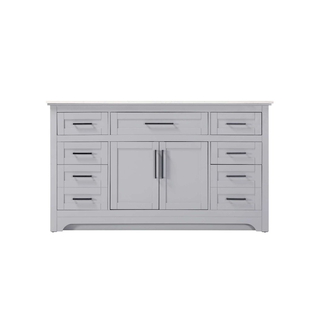 60 inch Single Bathroom Vanity in Grey. Picture 9