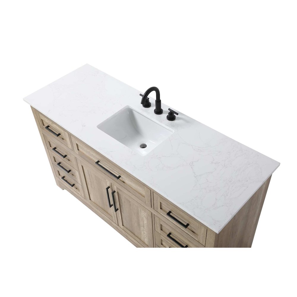60 inch Single Bathroom Vanity in Natural oak. Picture 3