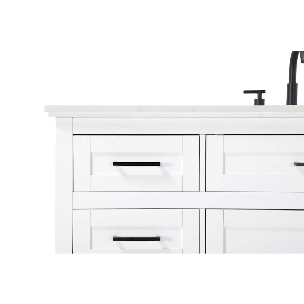 60 inch Single Bathroom Vanity in White. Picture 5