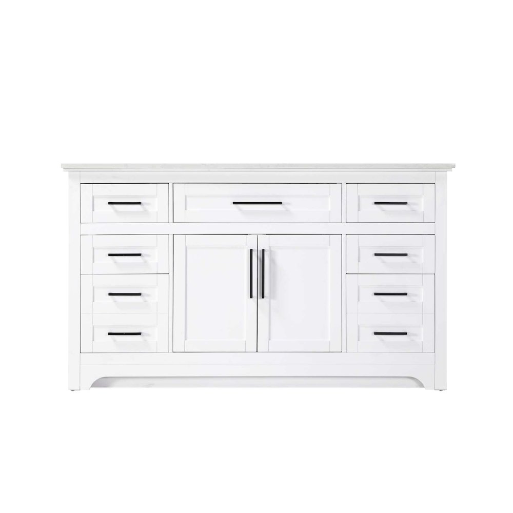 60 inch Single Bathroom Vanity in White. Picture 9