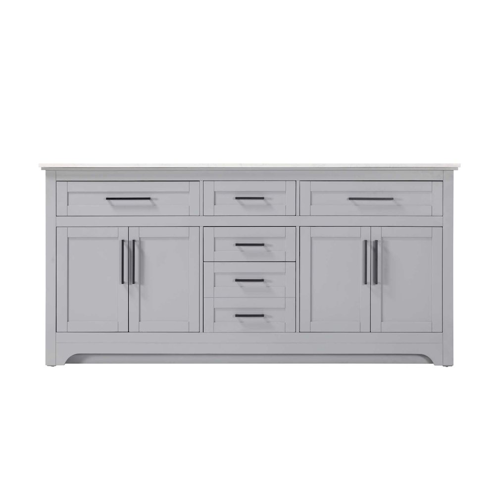 72 inch Double Bathroom Vanity in Grey. Picture 9