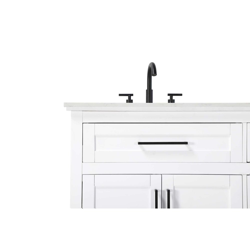 72 inch Double Bathroom Vanity in White. Picture 5