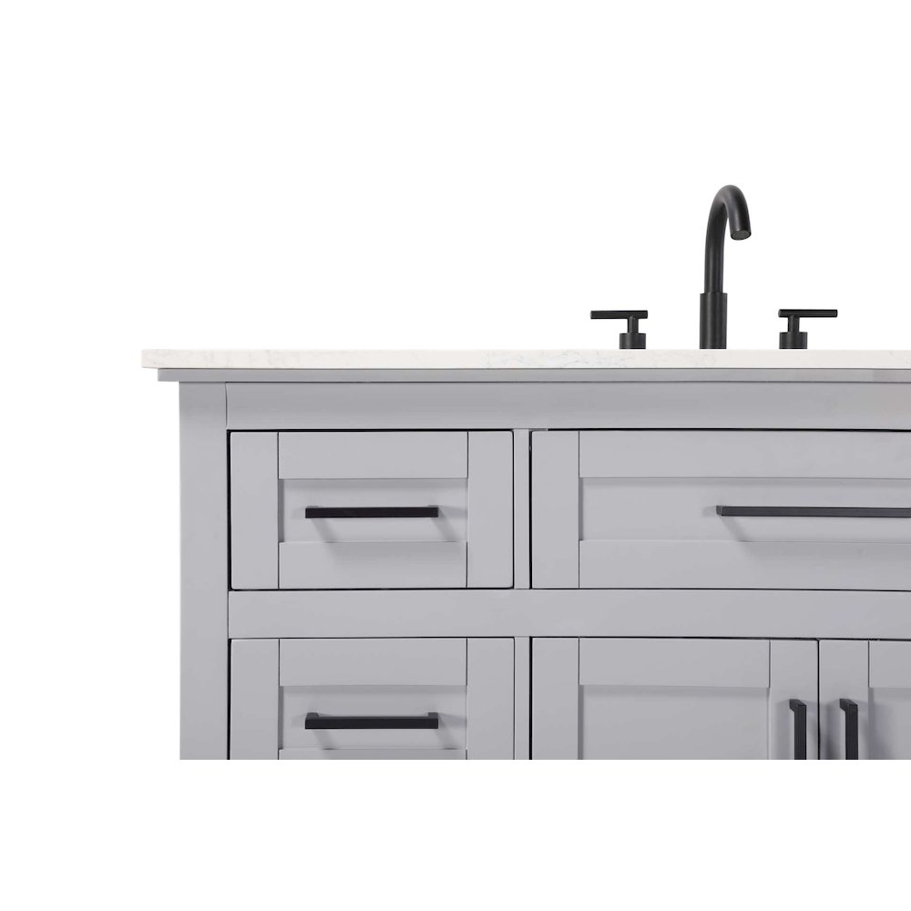 84 inch Double Bathroom Vanity in Grey. Picture 5
