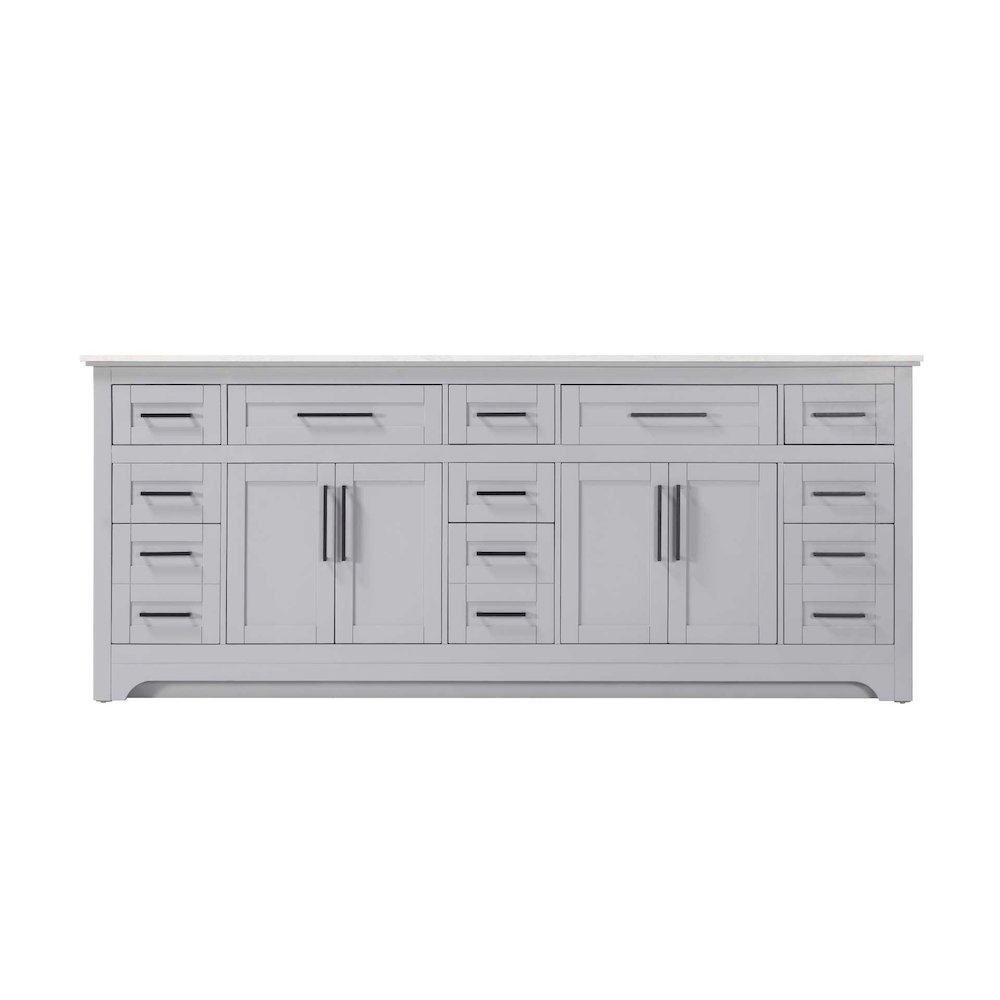 84 inch Double Bathroom Vanity in Grey. Picture 9