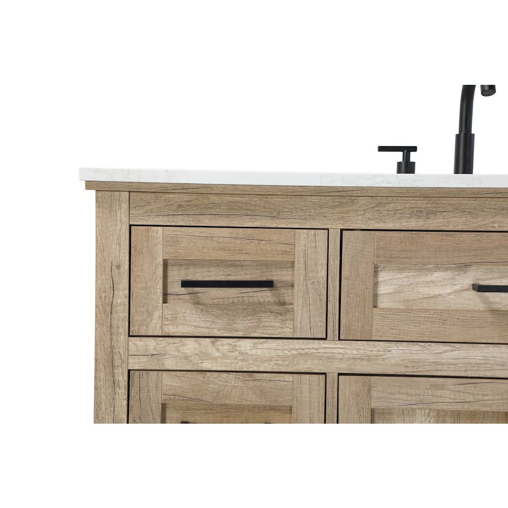 84 inch Double Bathroom Vanity in Natural oak. Picture 5