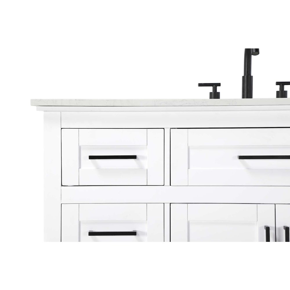 84 inch Double Bathroom Vanity in White. Picture 5