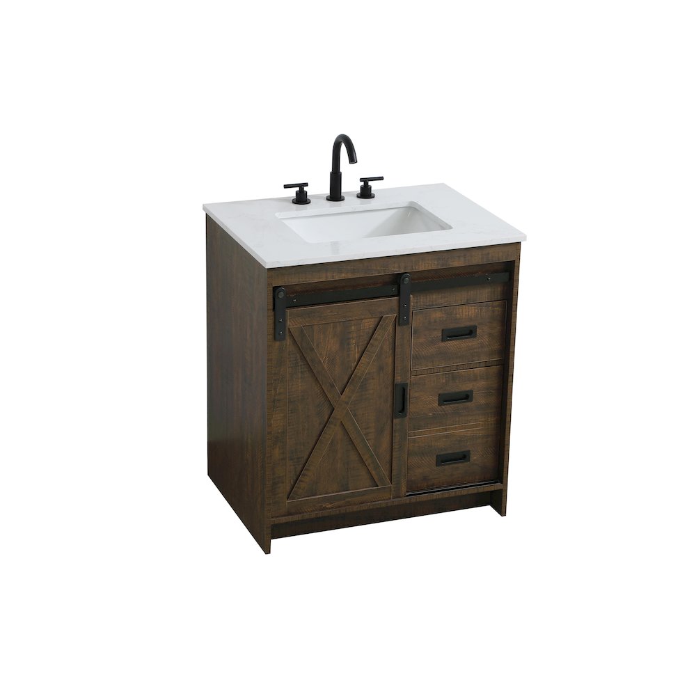 Austin 30 Inch Single Bathroom Vanity In Expresso. Picture 6