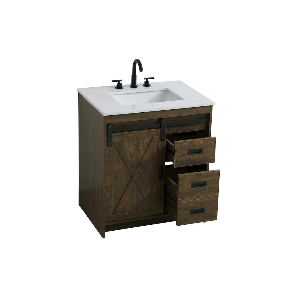 Austin 30 Inch Single Bathroom Vanity In Expresso. Picture 7