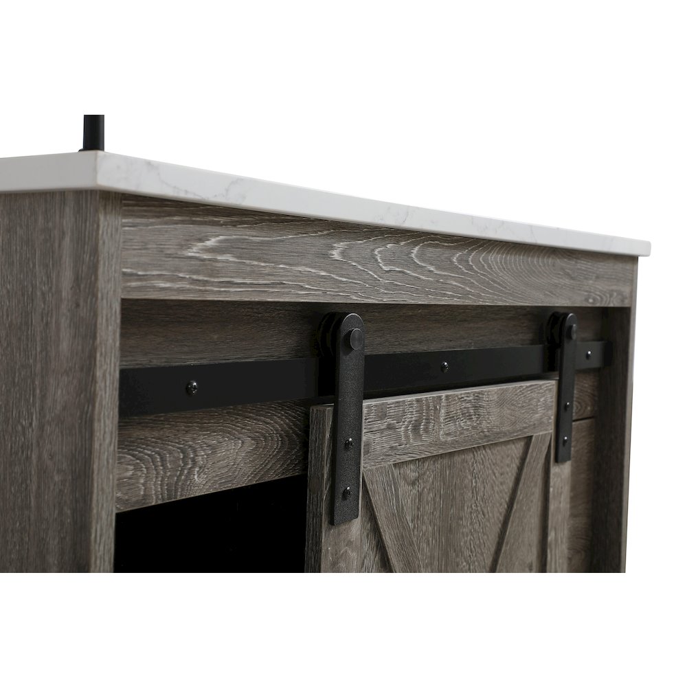 Austin 36 Inch Single Bathroom Vanity In Rustic Grey. Picture 11