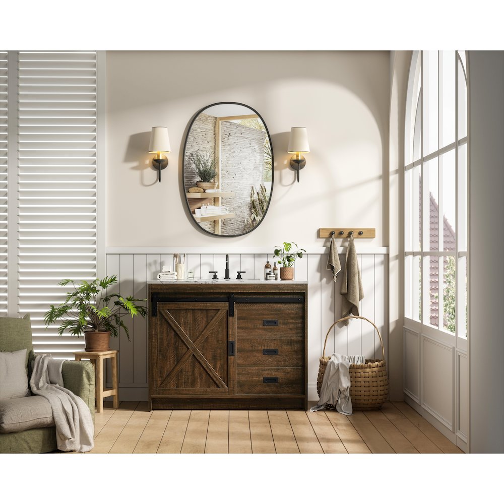 Austin 42 Inch Single Bathroom Vanity In Expresso. Picture 4