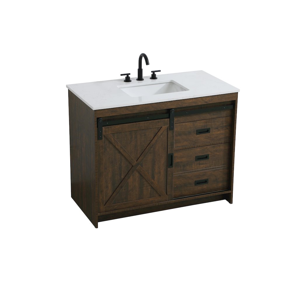 Austin 42 Inch Single Bathroom Vanity In Expresso. Picture 6