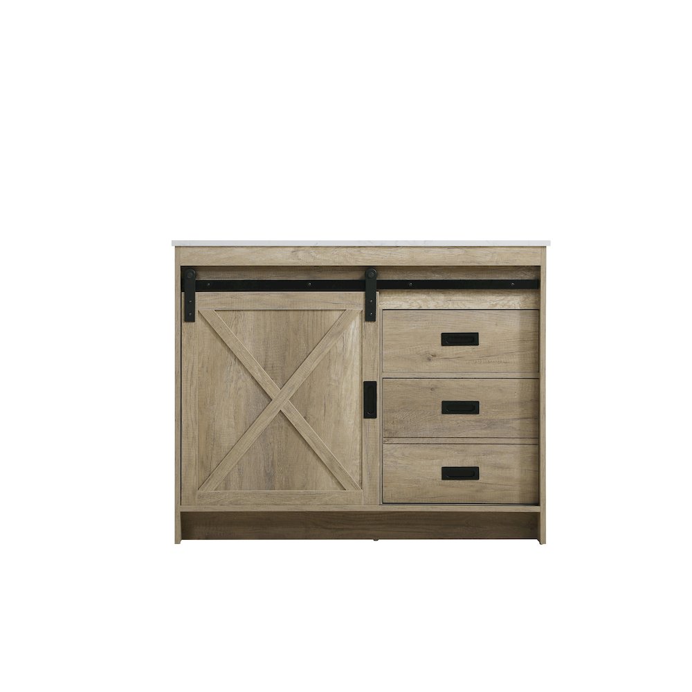 Austin 42 Inch Single Bathroom Vanity In Natural Oak. Picture 5
