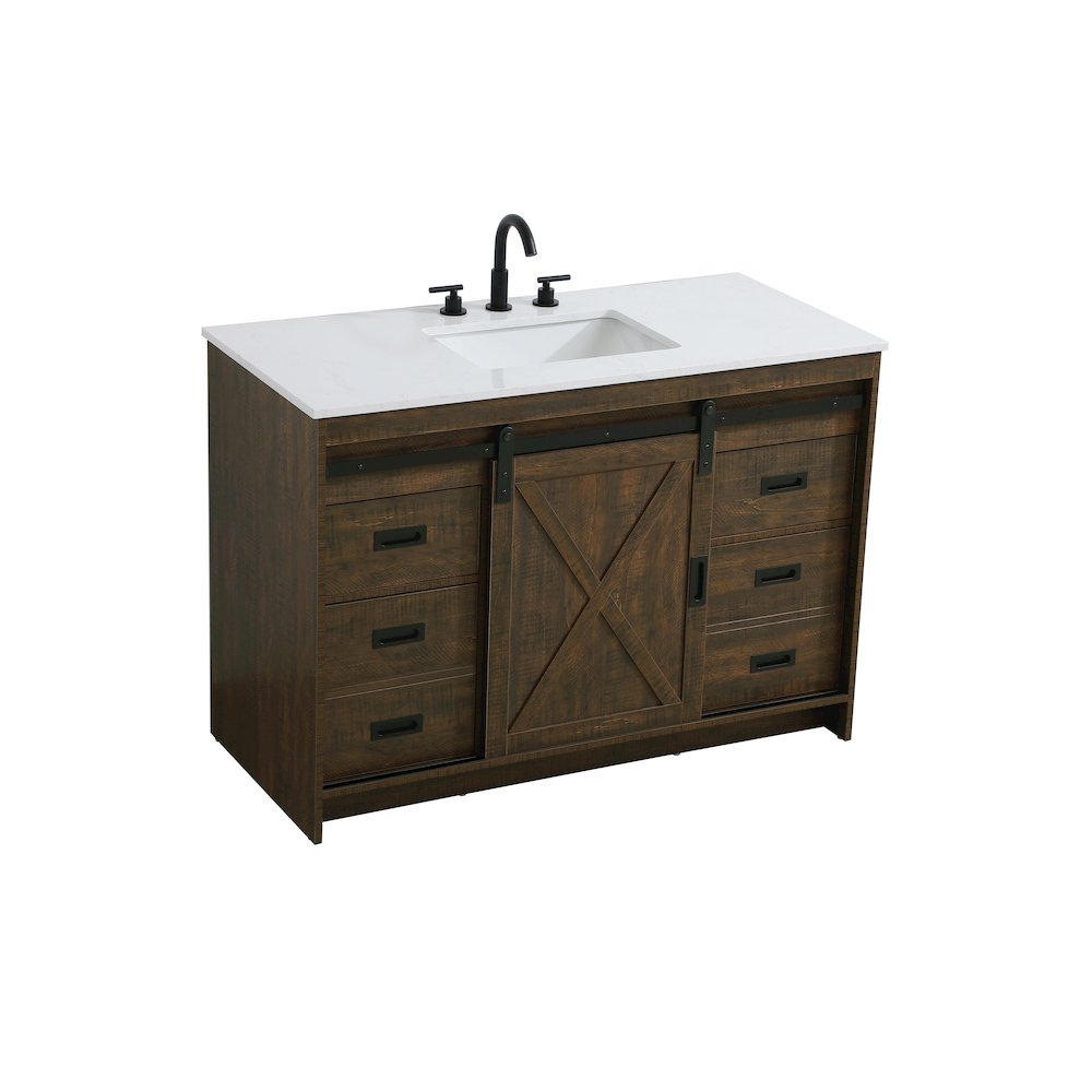 Austin 48 Inch Single Bathroom Vanity In Expresso. Picture 6