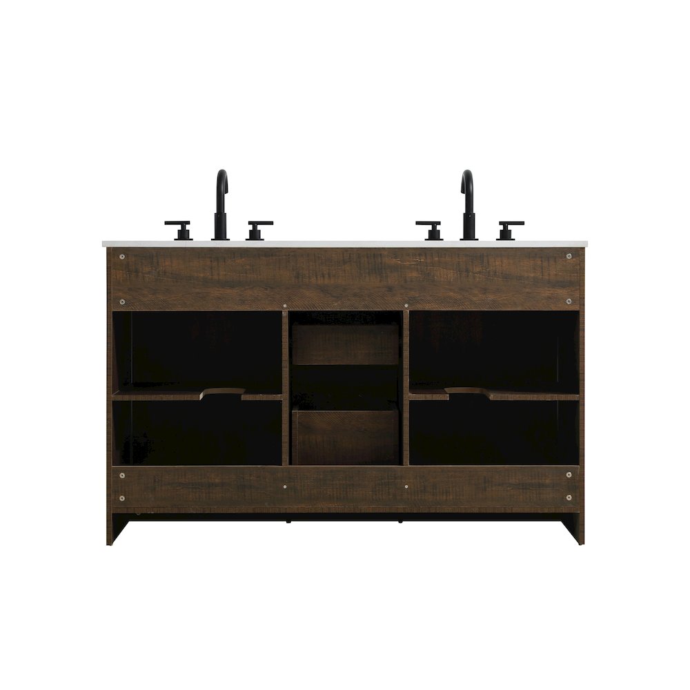 Austin 54 Inch Double Bathroom Vanity In Expresso. Picture 14