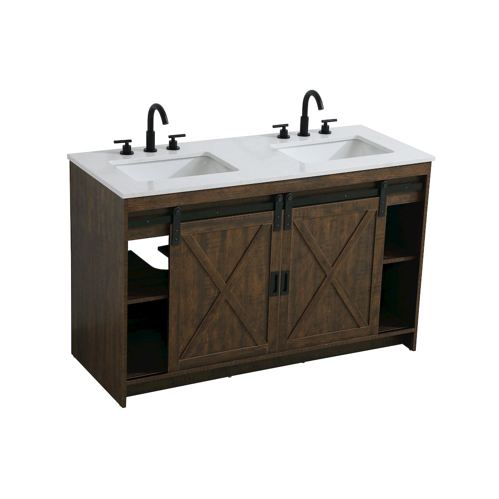 Austin 54 Inch Double Bathroom Vanity In Expresso. Picture 8
