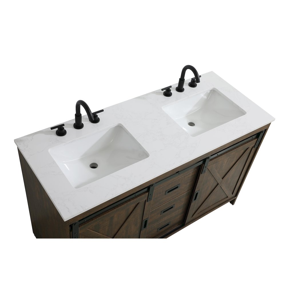 Austin 54 Inch Double Bathroom Vanity In Expresso. Picture 9
