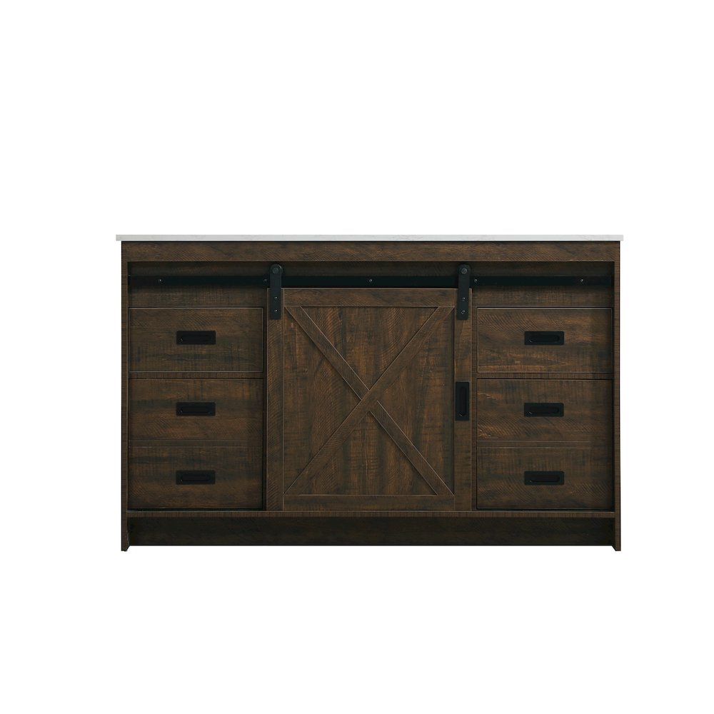 Austin 54 Inch Single Bathroom Vanity In Expresso. Picture 5