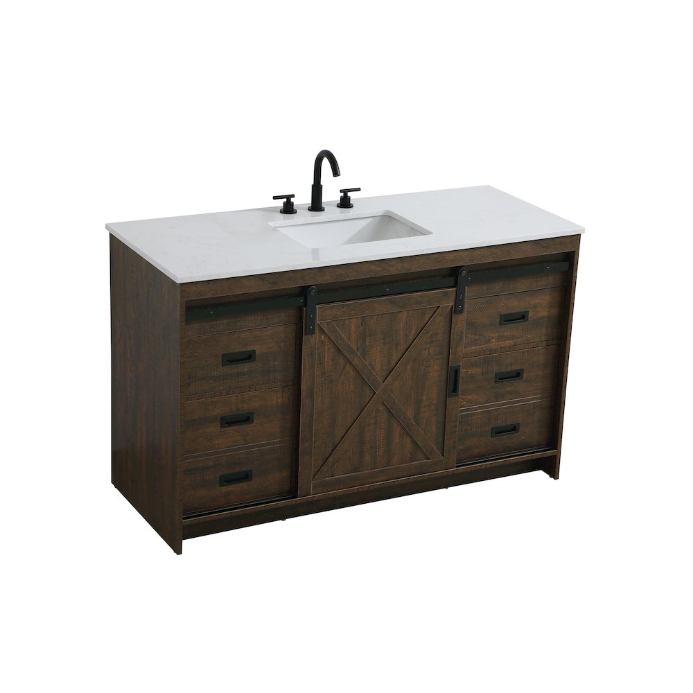 Austin 54 Inch Single Bathroom Vanity In Expresso. Picture 6