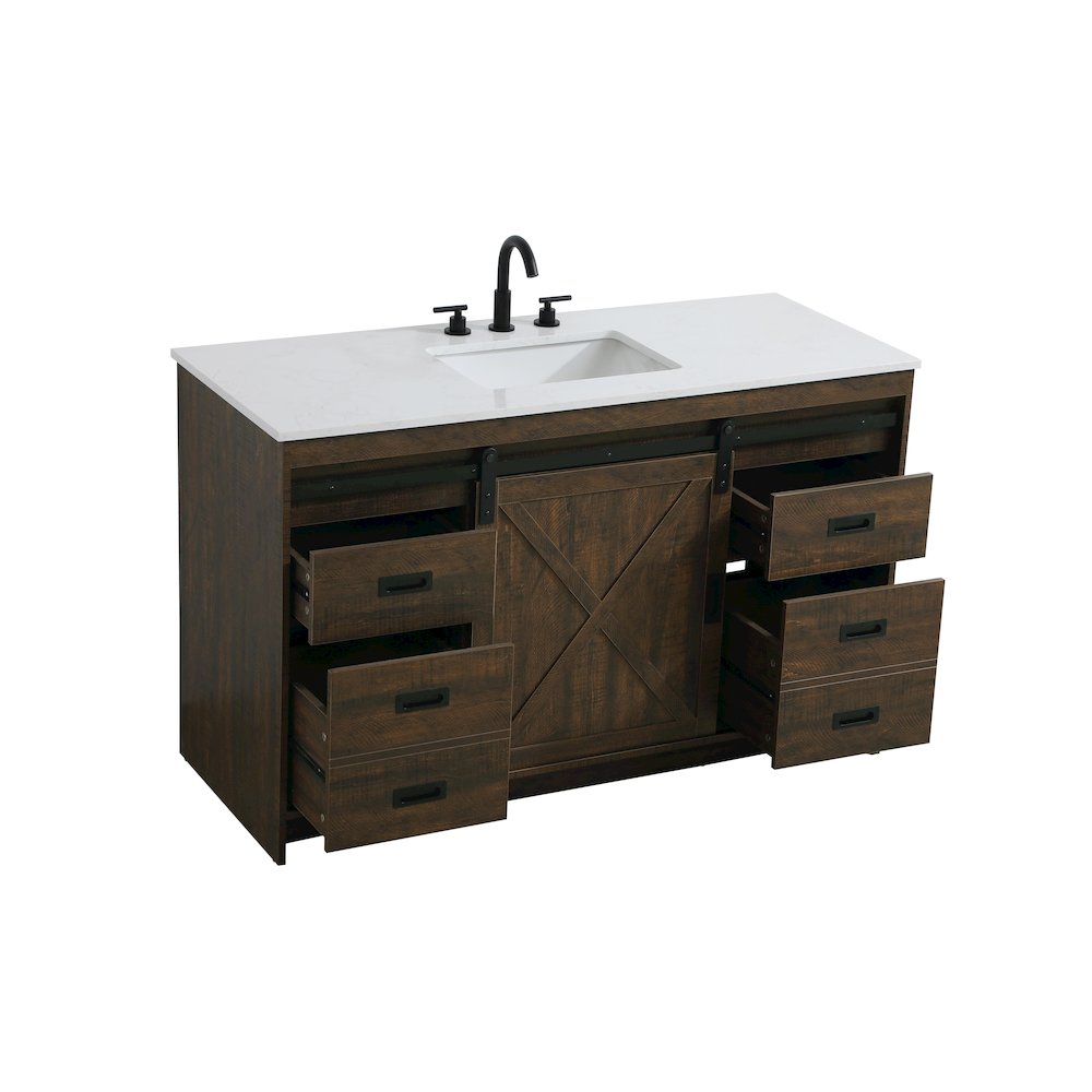 Austin 54 Inch Single Bathroom Vanity In Expresso. Picture 7