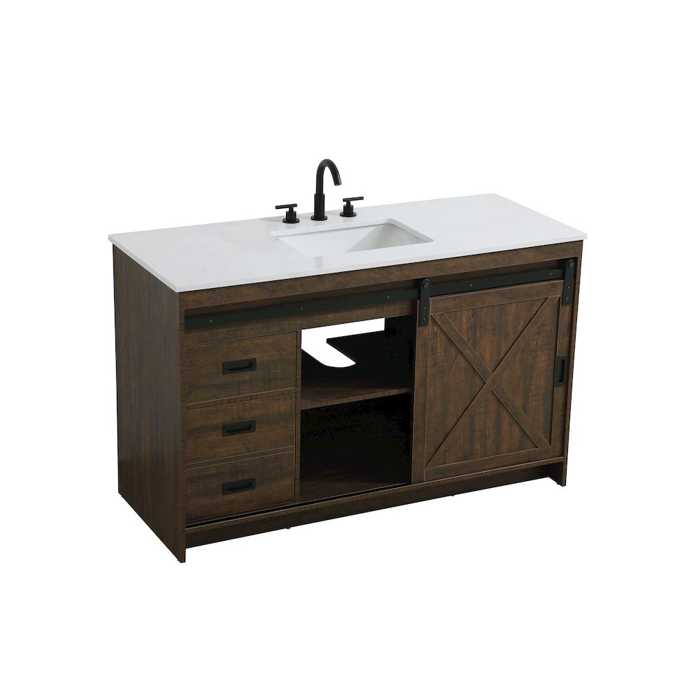 Austin 54 Inch Single Bathroom Vanity In Expresso. Picture 8
