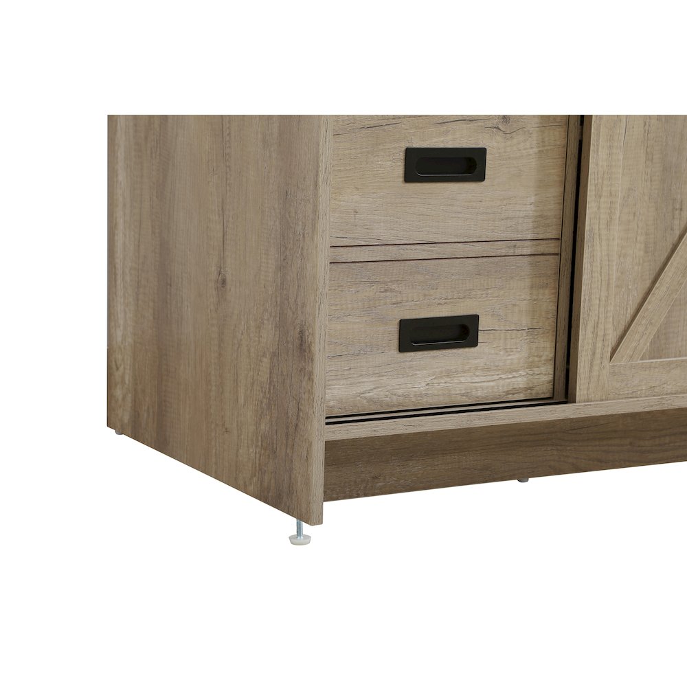 Austin 54 Inch Single Bathroom Vanity In Natural Oak. Picture 13