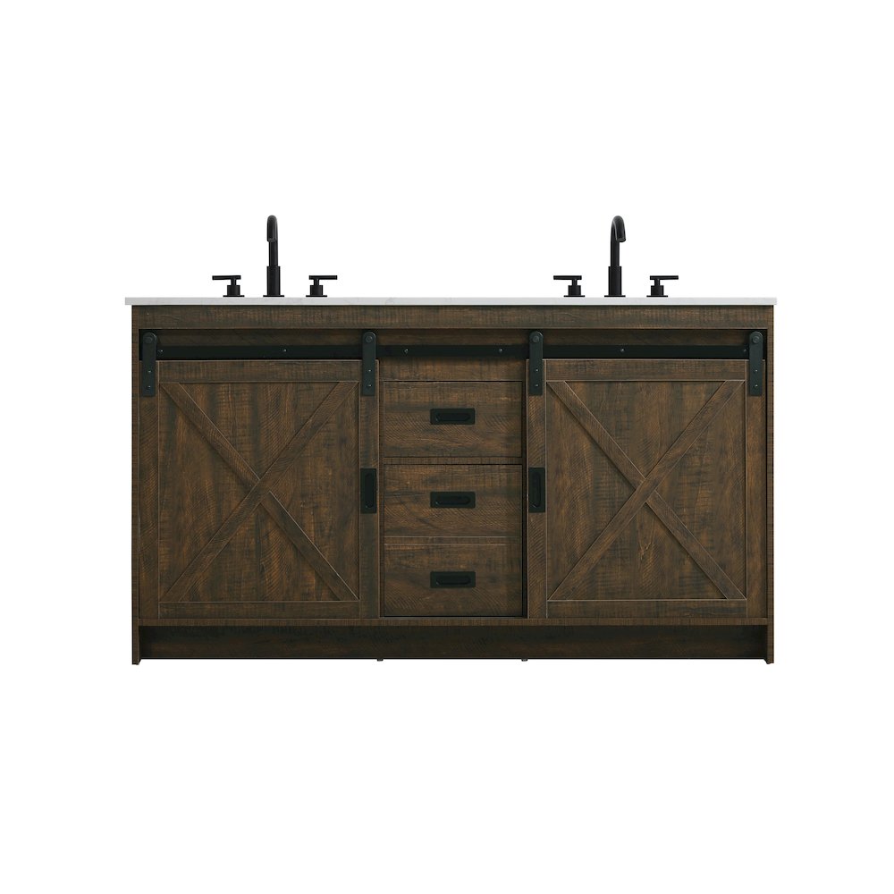 Austin 60 Inch Double Bathroom Vanity In Expresso. Picture 1