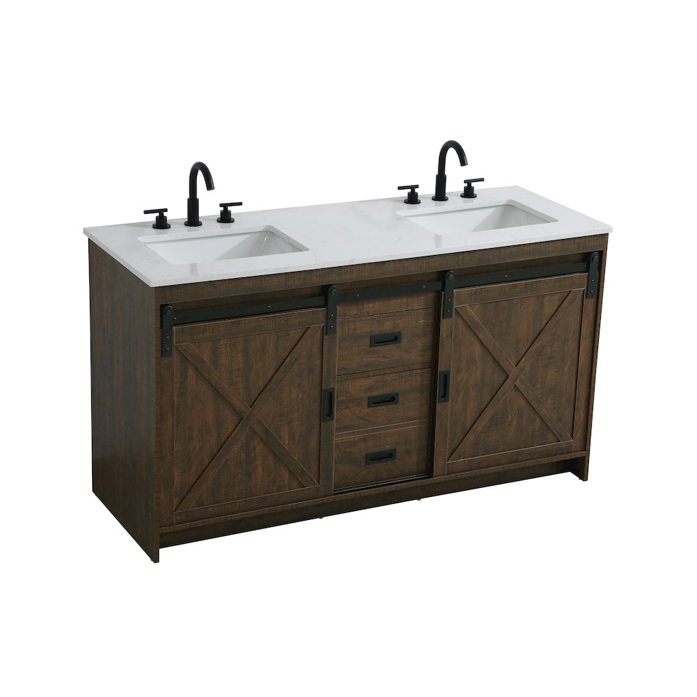 Austin 60 Inch Double Bathroom Vanity In Expresso. Picture 6