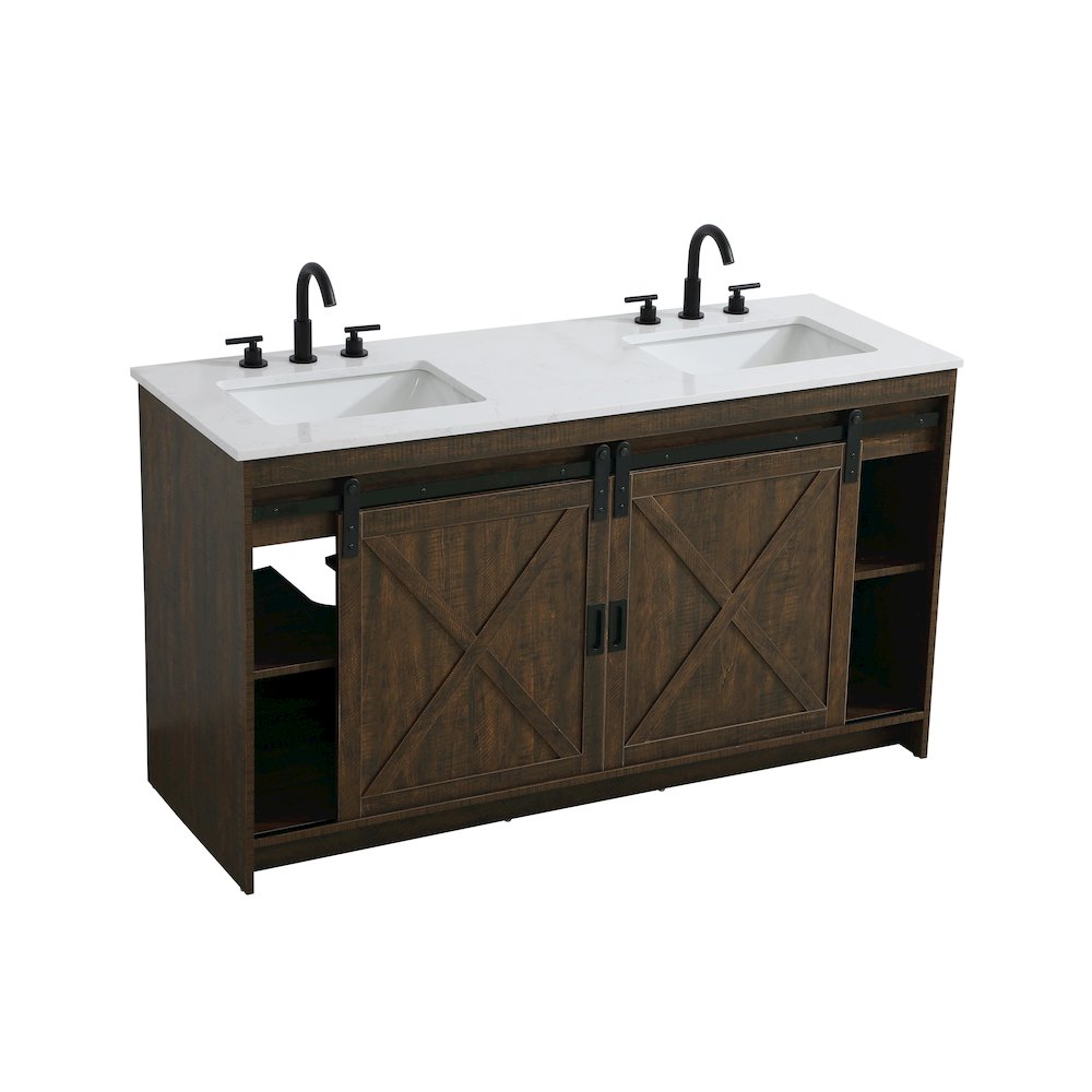 Austin 60 Inch Double Bathroom Vanity In Expresso. Picture 8