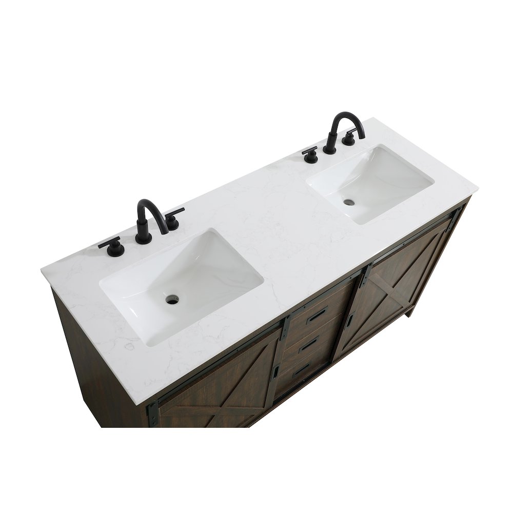 Austin 60 Inch Double Bathroom Vanity In Expresso. Picture 9