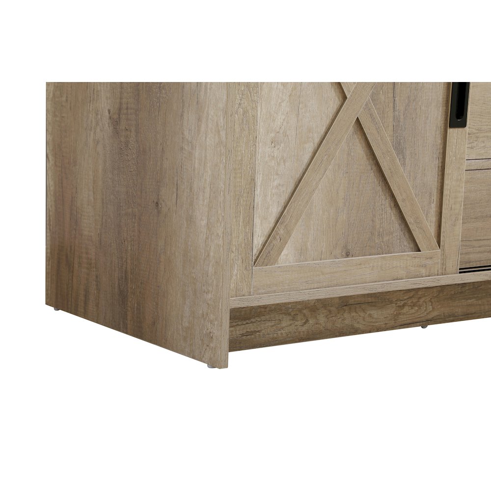 Austin 60 Inch Double Bathroom Vanity In Natural Oak. Picture 12